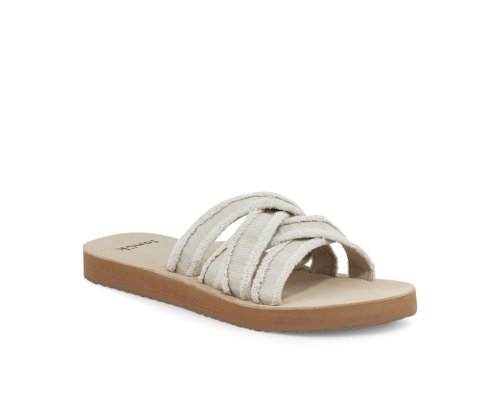 Sanuk Womens Fraidy Slide Khaki / Beige Sandals | BDZEVS132